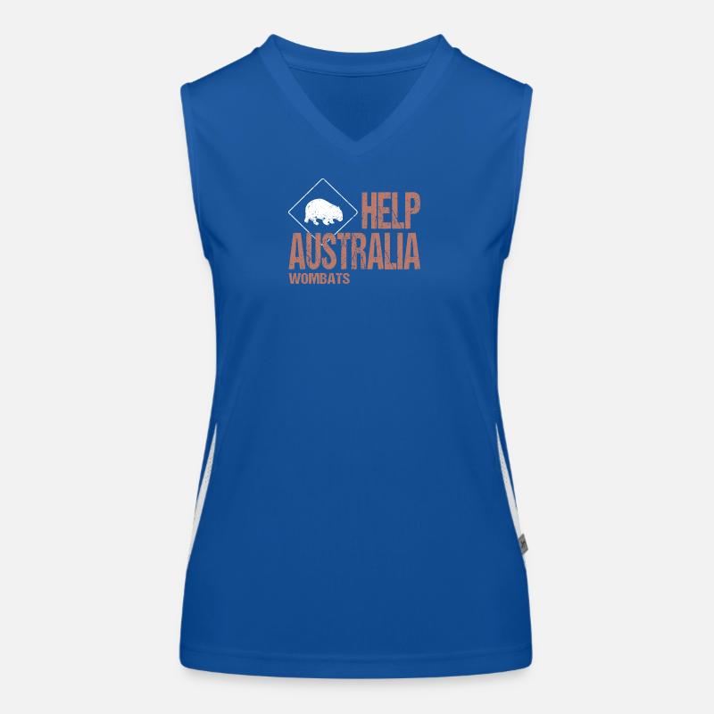 AIDEZ LES WOMBATS AUSTRALIENS Débardeur respirant contrasté Femme
