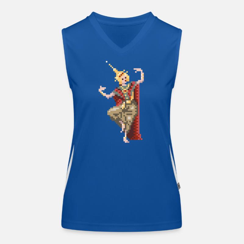 Danseuse thaïlandaise 8bit Débardeur respirant contrasté Femme