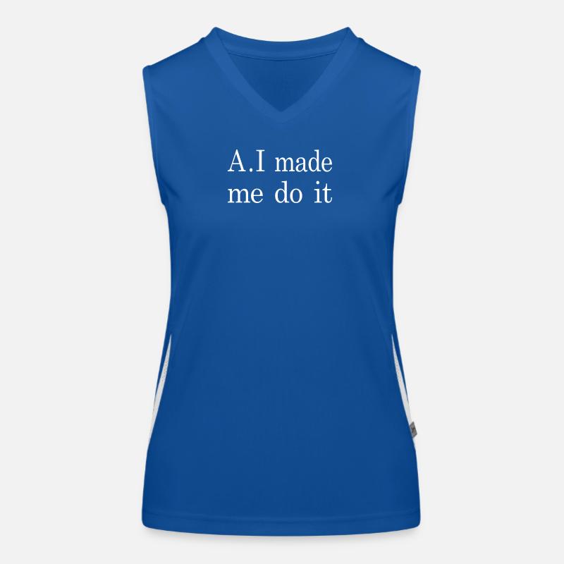 AI made me do it Funktionelles Kontrast-Tank Top für Frauen
