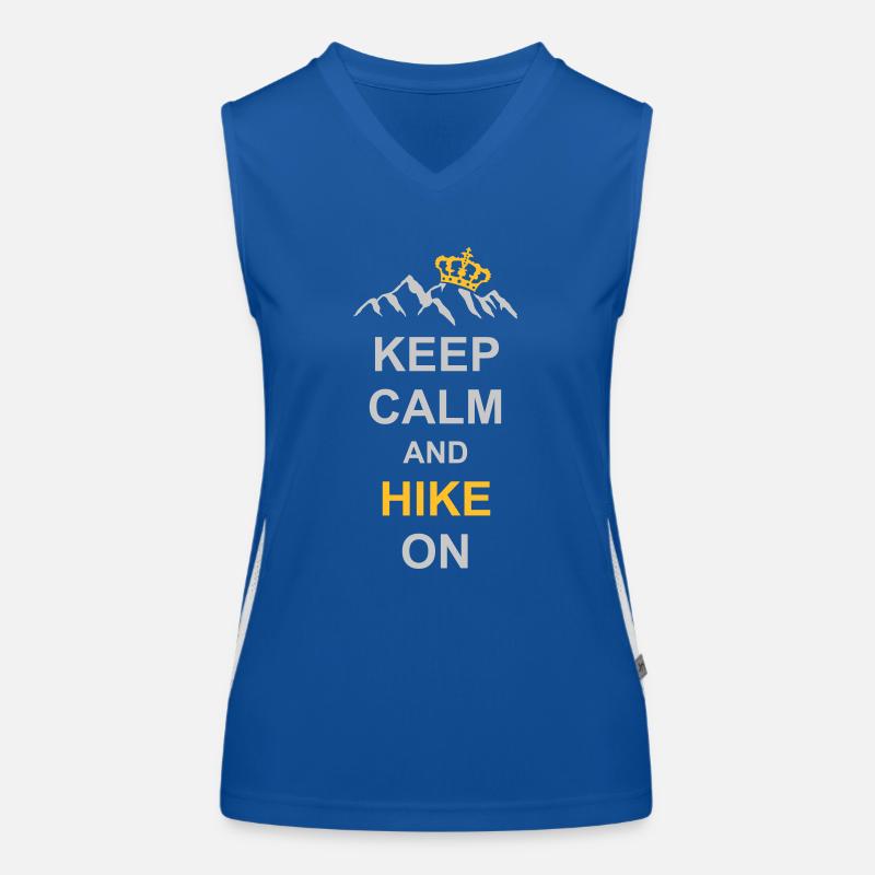 Keep Calm And Hike Funktionelles Kontrast-Tank Top für Frauen