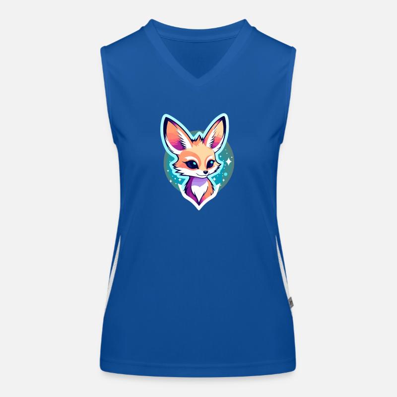Dessin de Fennec renard du désert Débardeur respirant contrasté Femme