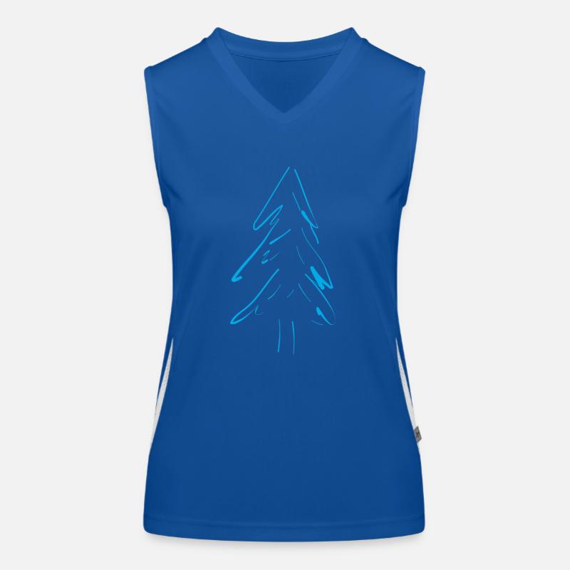 Kiefernbaum Funktionelles Kontrast-Tank Top für Frauen