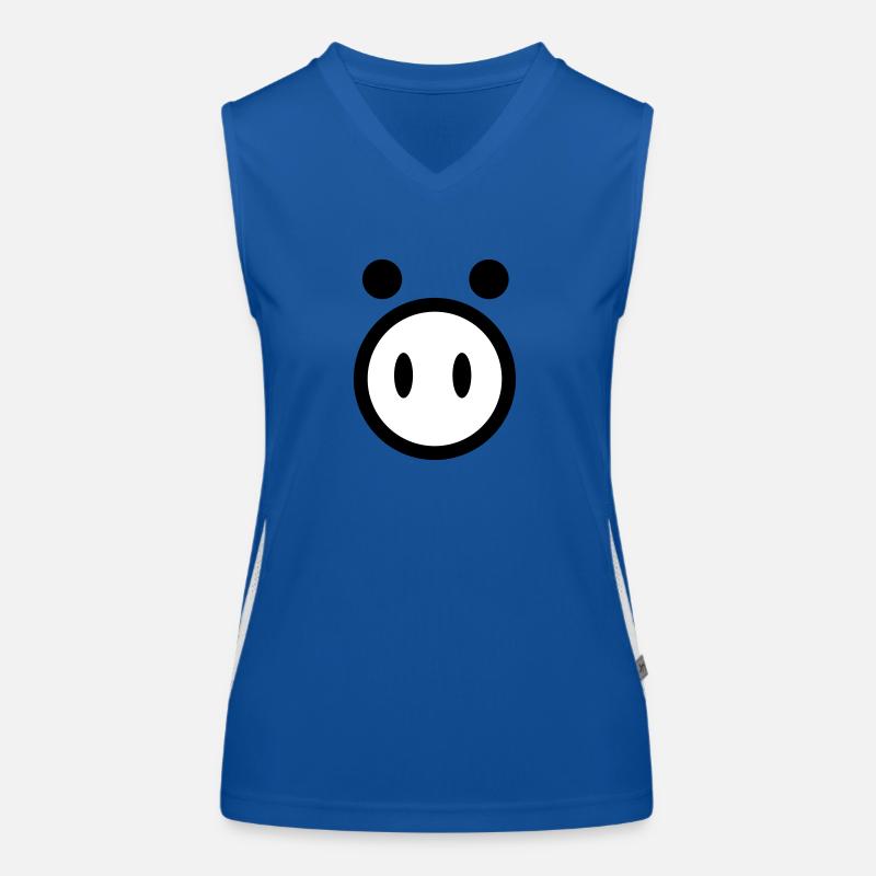 Schwein Funktionelles Kontrast-Tank Top für Frauen