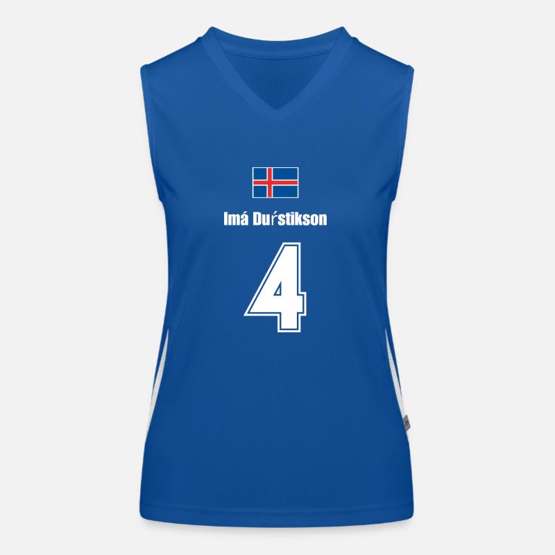 Island Trikot Nr.4 Funktionelles Kontrast-Tank Top für Frauen