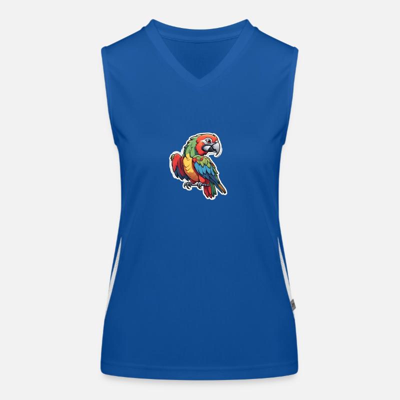 Colorful Macaw Parrot" Women's Functional Contrast Tank Top