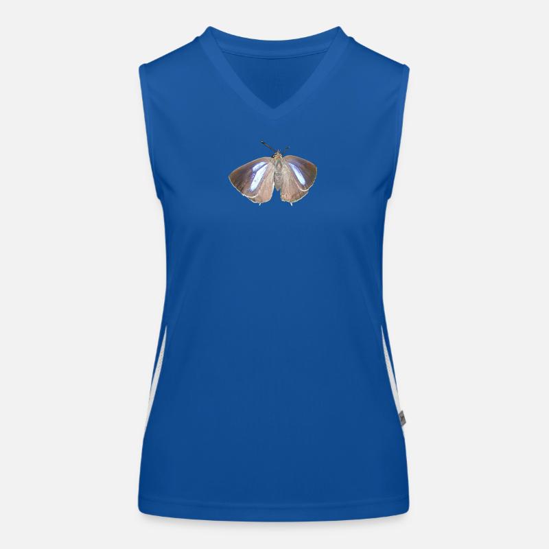 Blauer Eichen-Zipfelfalter Funktionelles Kontrast-Tank Top für Frauen
