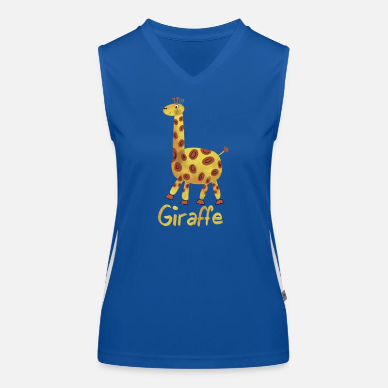 Giraffe – Süßes Tiermotiv 🦒💛 Funktionelles Kontrast-Tank Top für Frauen