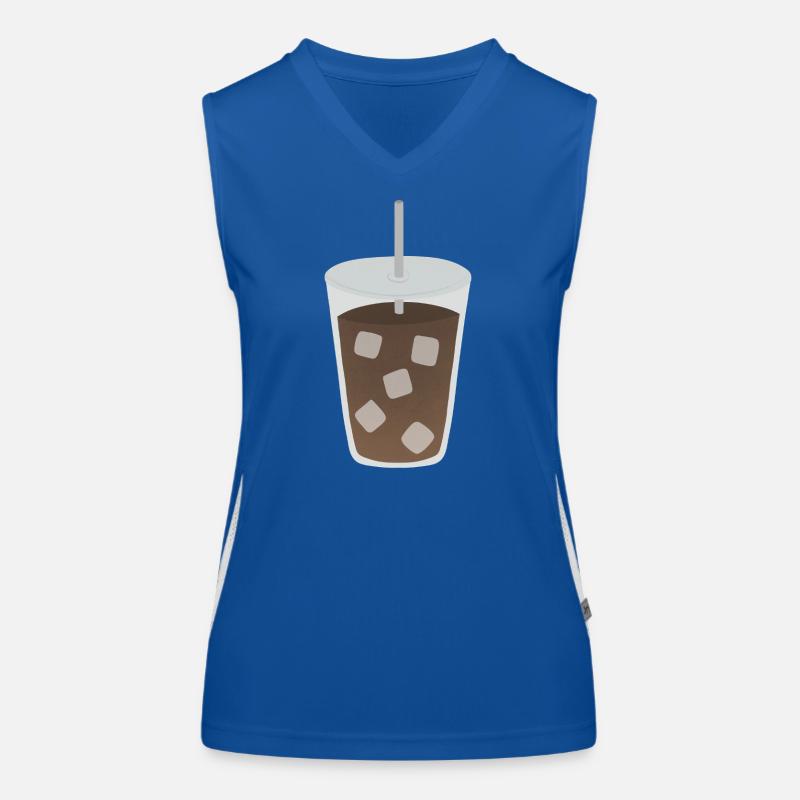 Eiskaffeewürfel Muster Funktionelles Kontrast-Tank Top für Frauen