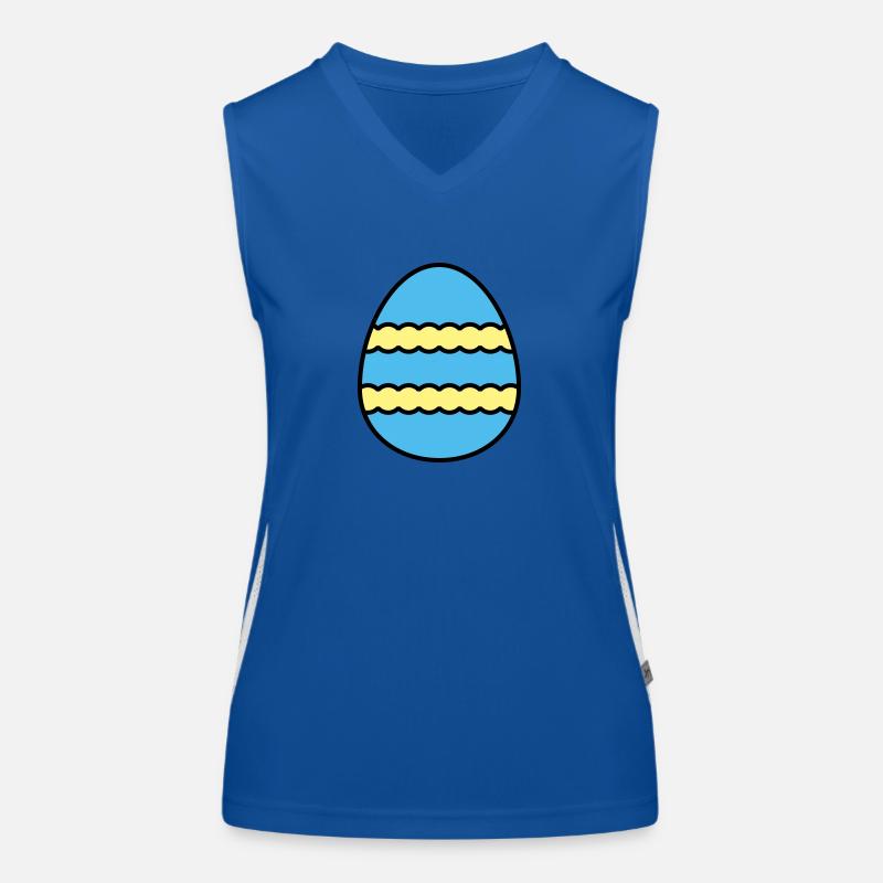 Easter egg colorful - Women's Functional Contrast Tank Top - royal/white