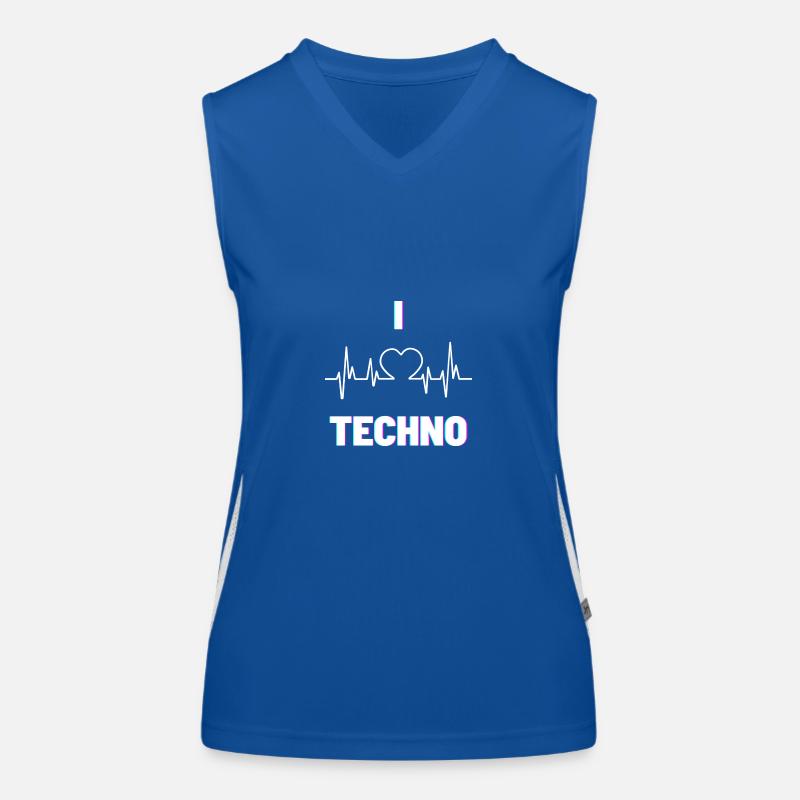I love techno light Women's Functional Contrast Tank Top
