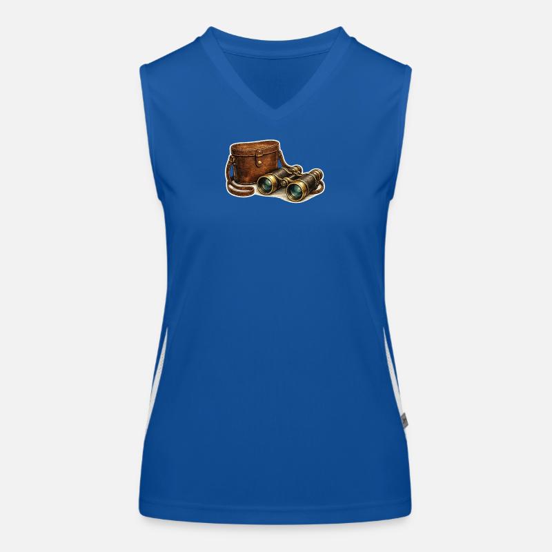 Vintage Expedition Binoculars Bag Women's Functional Contrast Tank Top