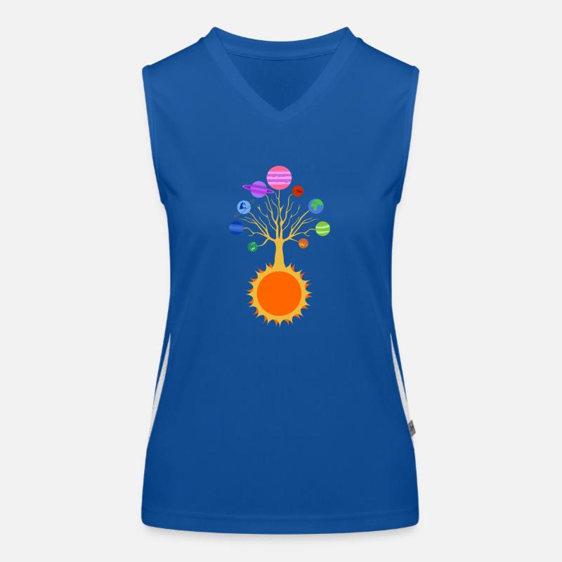 Solar System Tree Women's Functional Contrast Tank Top