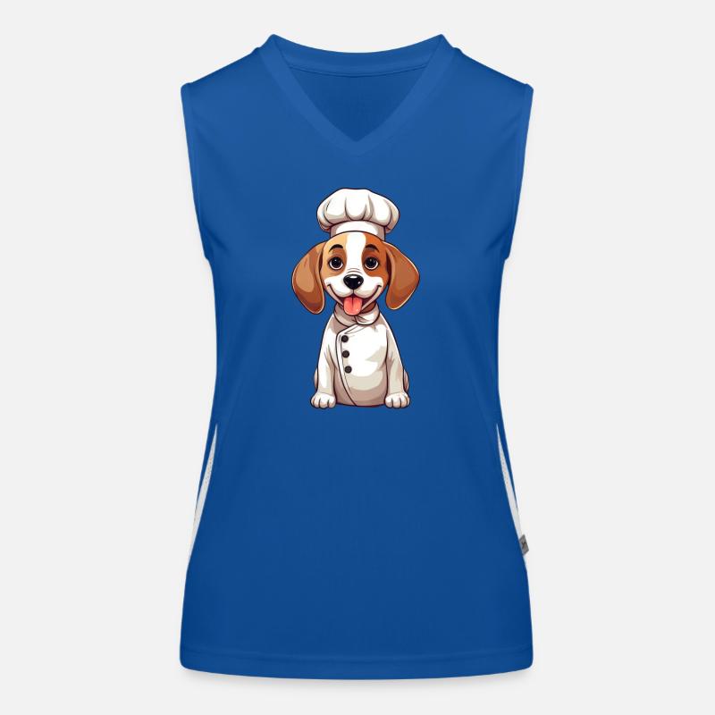 Süßer Beagle Koch Comic Design Funktionelles Kontrast-Tank Top für Frauen