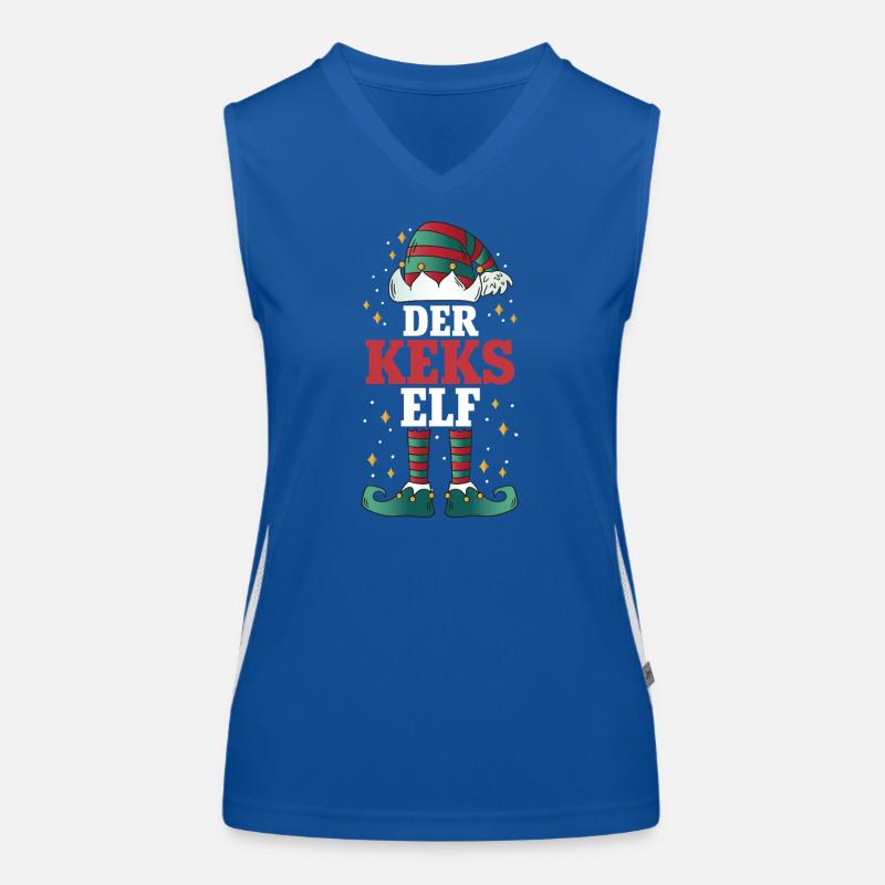 Weihnachten Der Keks Elf Funktionelles Kontrast-Tank Top für Frauen