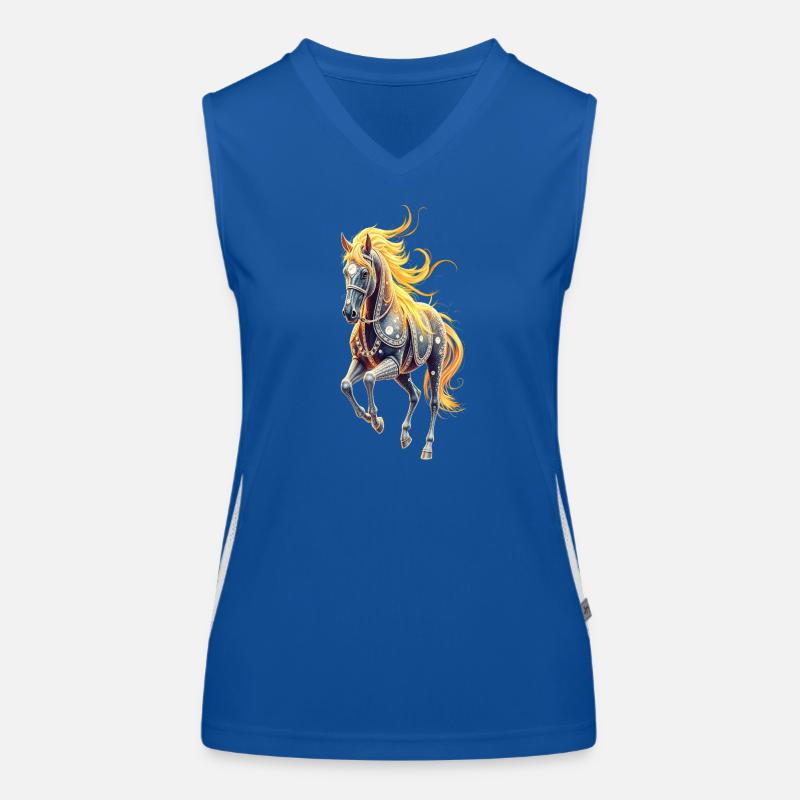 Étoile à la crinière dorée Débardeur respirant contrasté Femme