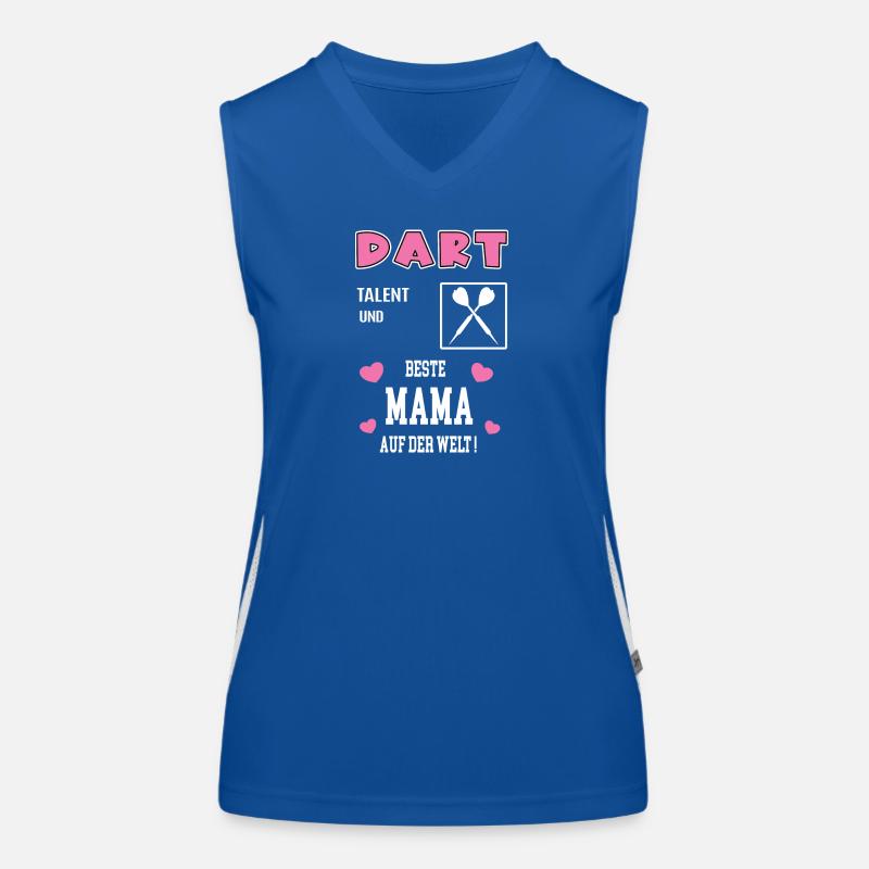 Dart Beste Mama Mutter Muttertag Geburtstag Darts Funktionelles Kontrast-Tank Top für Frauen