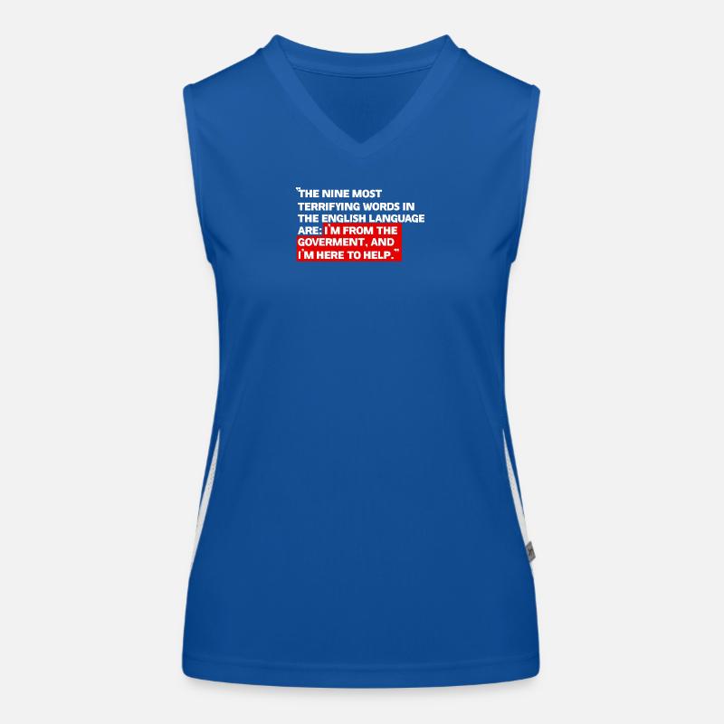 Ich bin von der Regierung Funktionelles Kontrast-Tank Top für Frauen