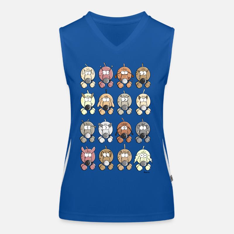 Beaucoup de Chiens Débardeur respirant contrasté Femme