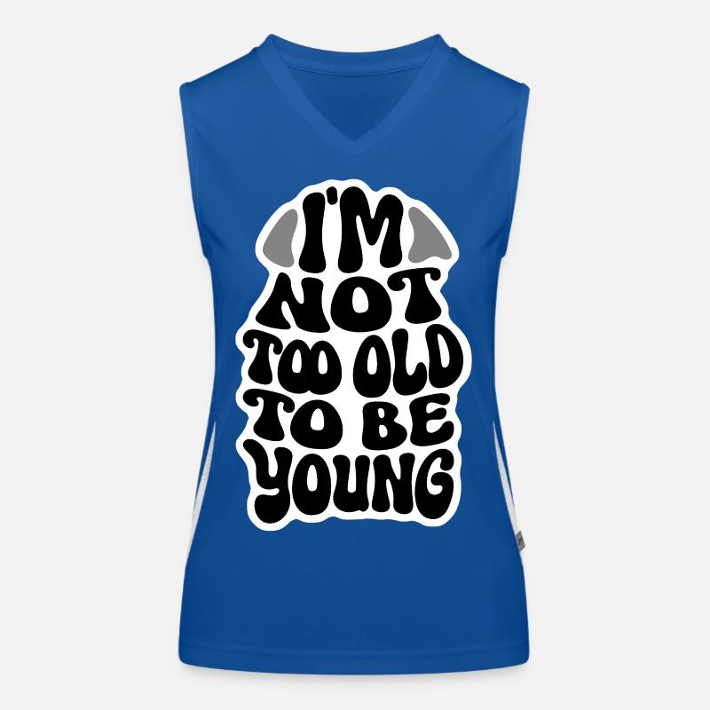 ICH BIN NICHT ZU ALT [Lass uns reden] Funktionelles Kontrast-Tank Top für Frauen