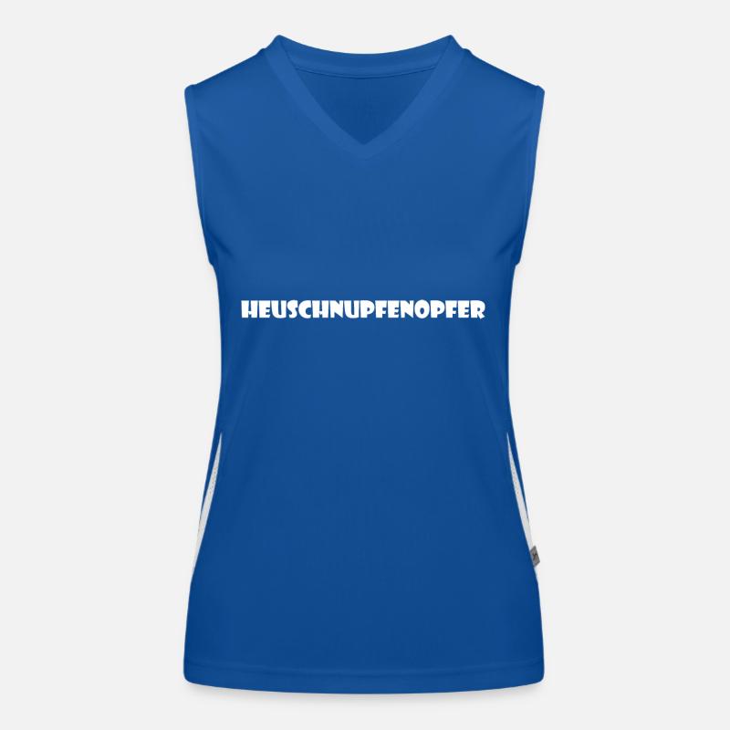Heuschnupfenopfer Funktionelles Kontrast-Tank Top für Frauen