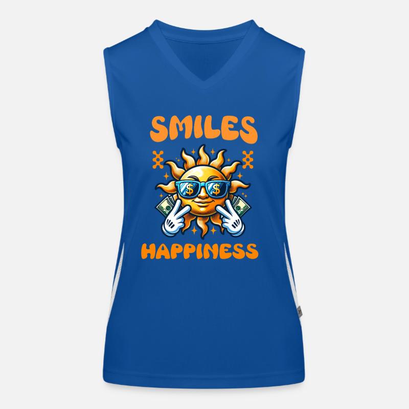 Smiles Happiness Funktionelles Kontrast-Tank Top für Frauen