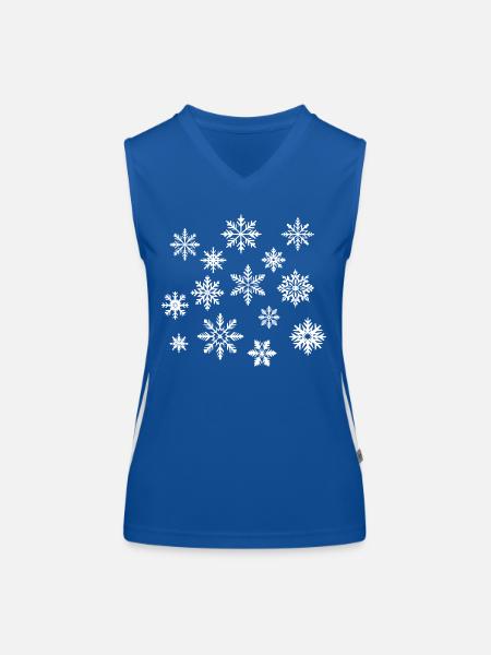 Snowflakes white - Women's Functional Contrast Tank Top - royal/white - Front