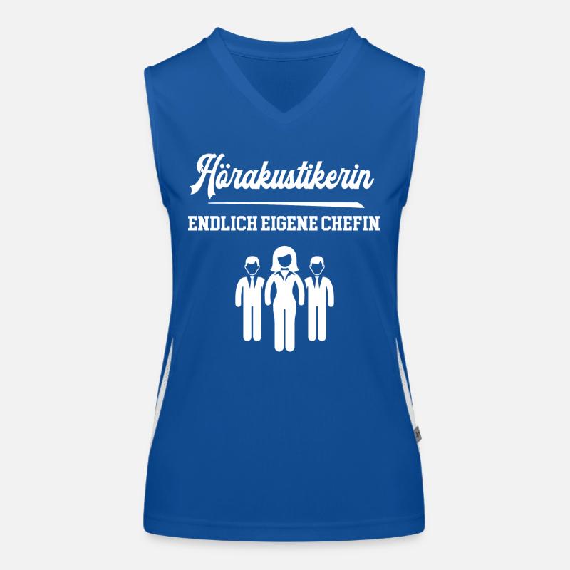 Hörakustikerin Chefin Hörakustik Akustiklabor Funktionelles Kontrast-Tank Top für Frauen