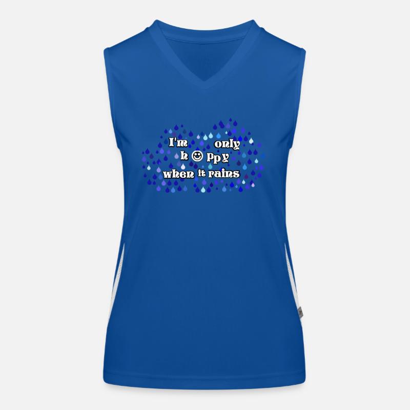 I'm only happy when it rains Funktionelles Kontrast-Tank Top für Frauen