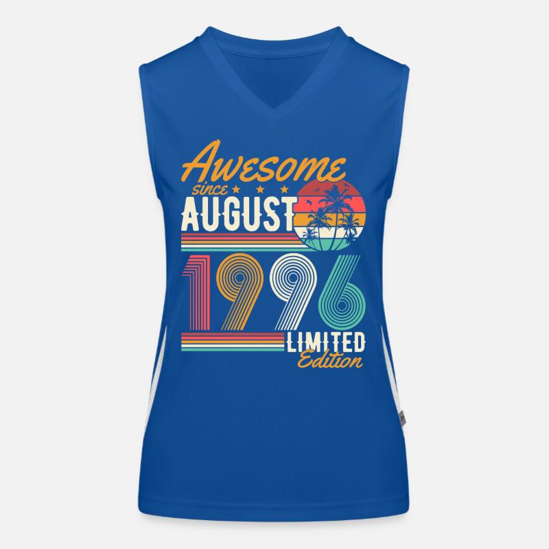 August 1996 Born Birthday Retro Women's Functional Contrast Tank Top