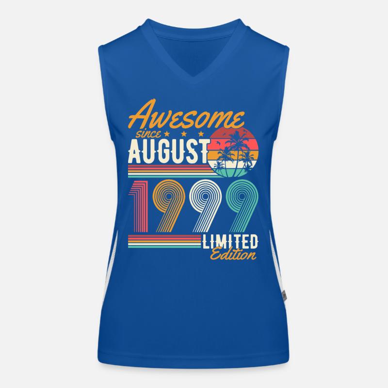 August 1999 Born Birthday Retro Women's Functional Contrast Tank Top