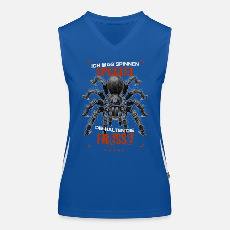I like spiders that keep their mouths shut Tarantula Women's Functional Contrast Tank Top
