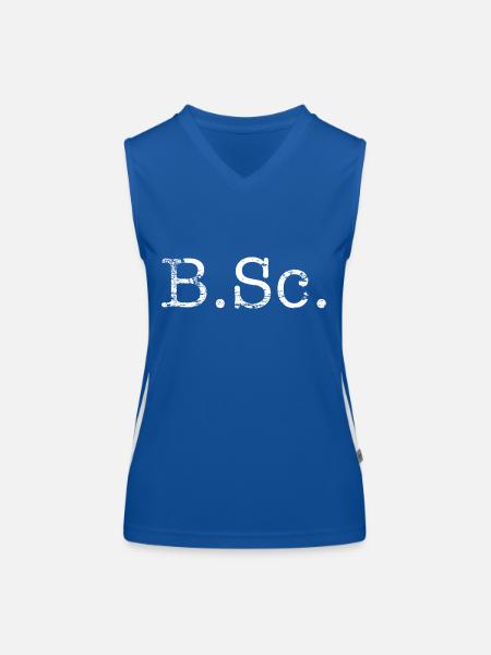 Bachelor of Science - Funktionelles Kontrast-Tank Top für Frauen - Royal/Weiß - Vorne