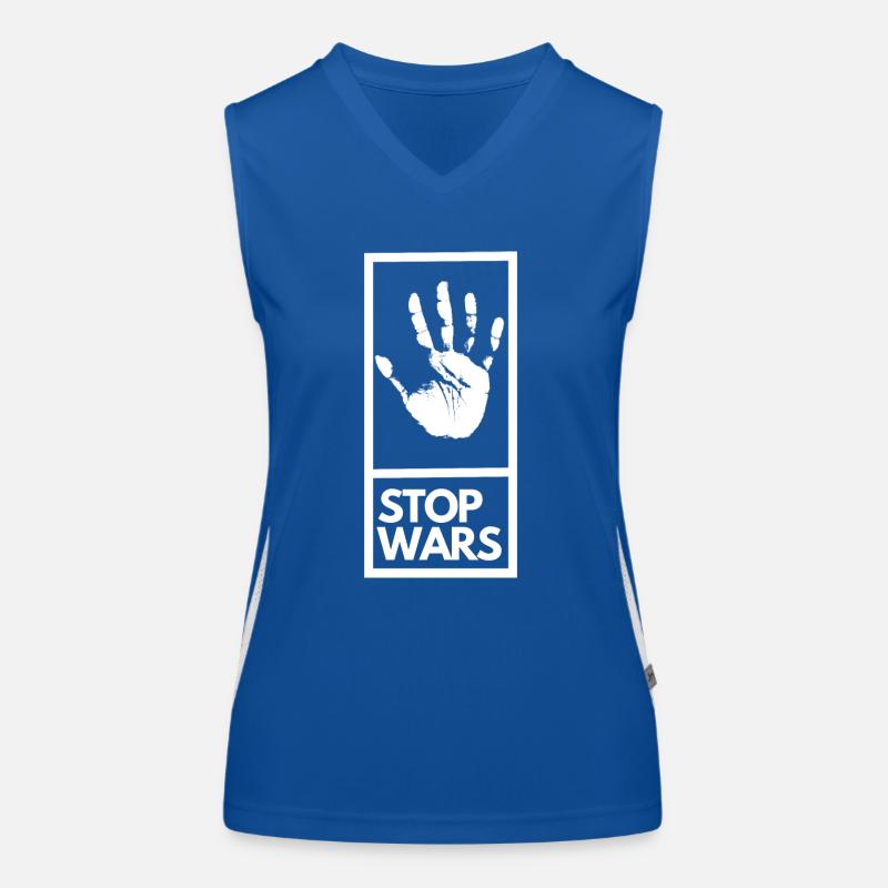 Stoppt Kriege Funktionelles Kontrast-Tank Top für Frauen