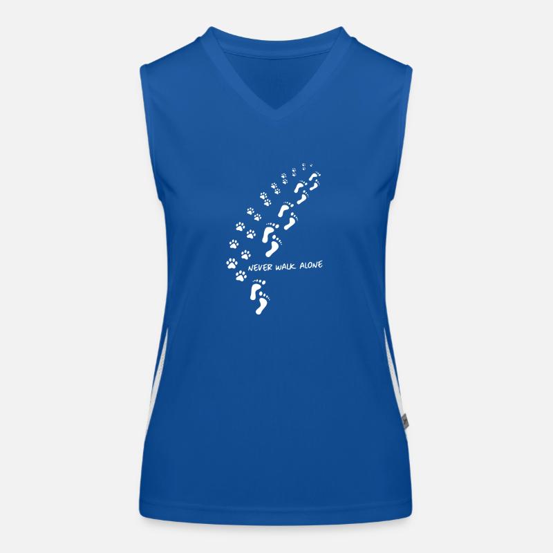 Never Walk Alone - traces Women's Functional Contrast Tank Top