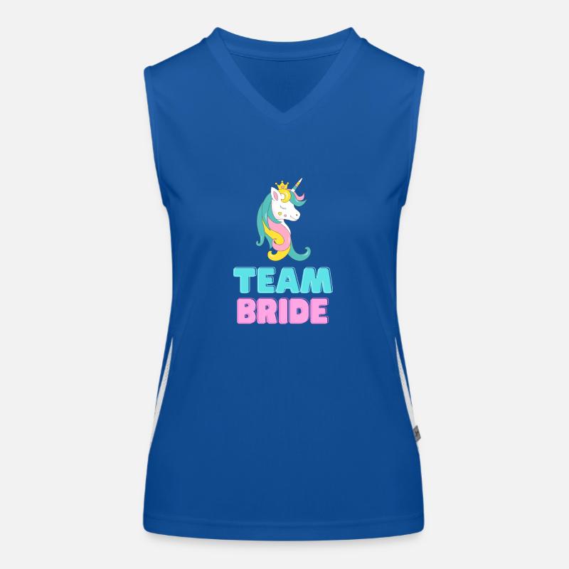 Team Bride - Unicorn Design - Bachelor Party Débardeur respirant contrasté Femme
