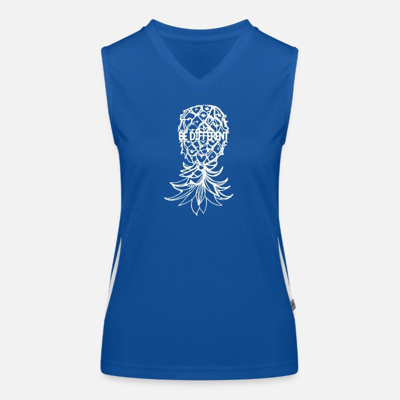 Be different Ananas Upside down Swinger Funktionelles Kontrast-Tank Top für Frauen