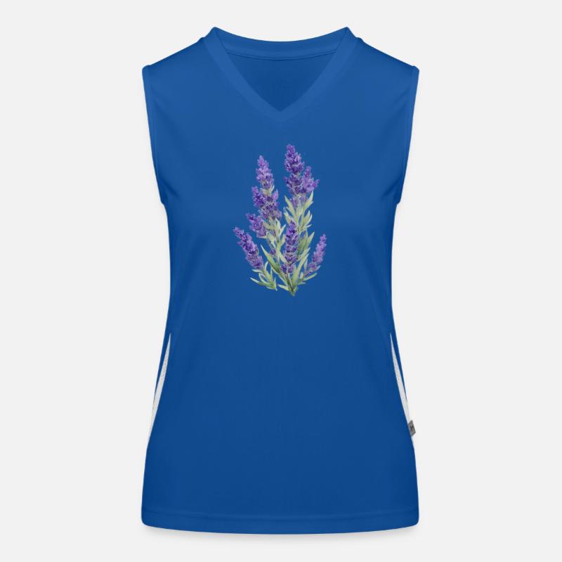Lavender - Women's Functional Contrast Tank Top - royal/white
