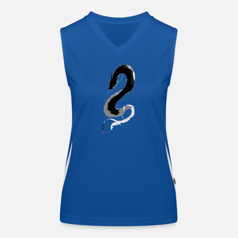 Orochi Yokai – Sky Ink Serpent Women's Functional Contrast Tank Top