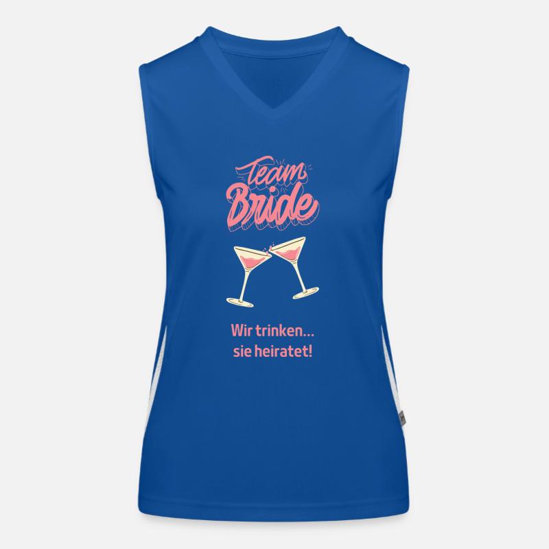 Team Bride Funktionelles Kontrast-Tank Top für Frauen