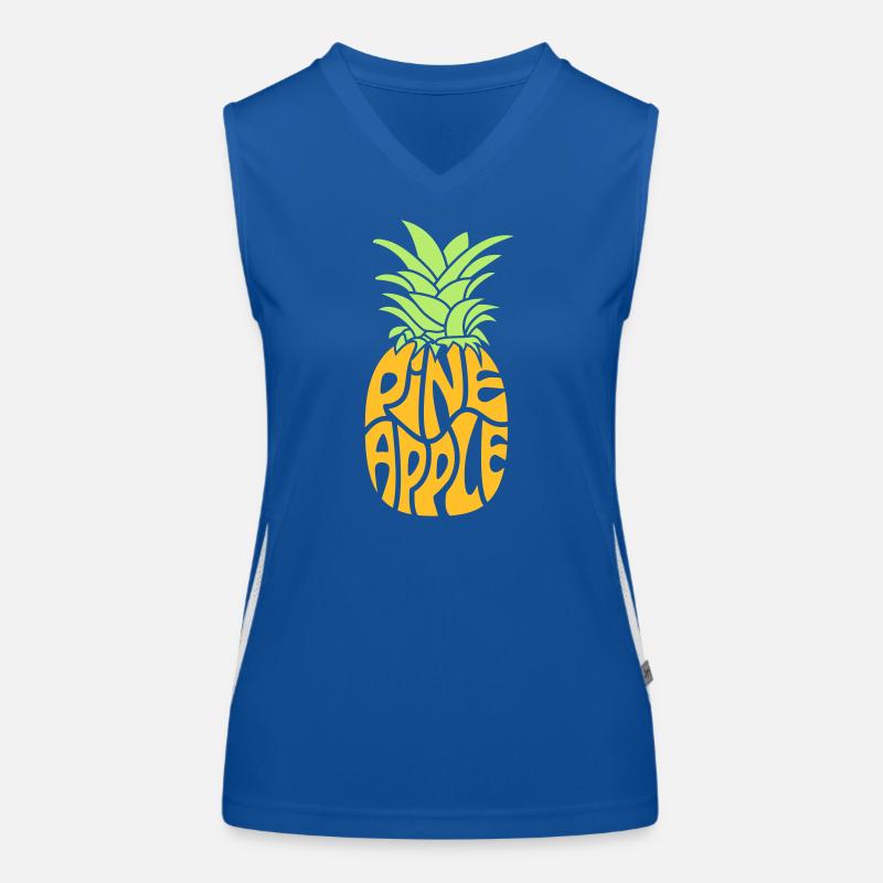 Ananas Funktionelles Kontrast-Tank Top für Frauen