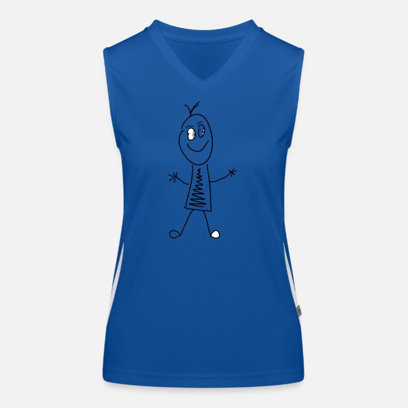 Strich Figur Funktionelles Kontrast-Tank Top für Frauen
