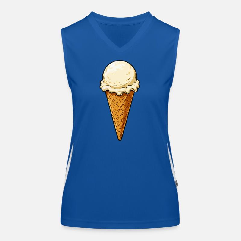 Vanille Eis Kugel Funktionelles Kontrast-Tank Top für Frauen