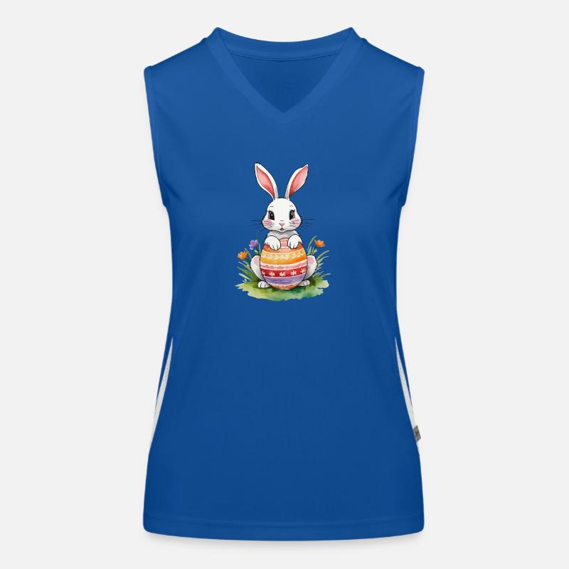 Easter Bunny Easter Watercolor Women's Functional Contrast Tank Top