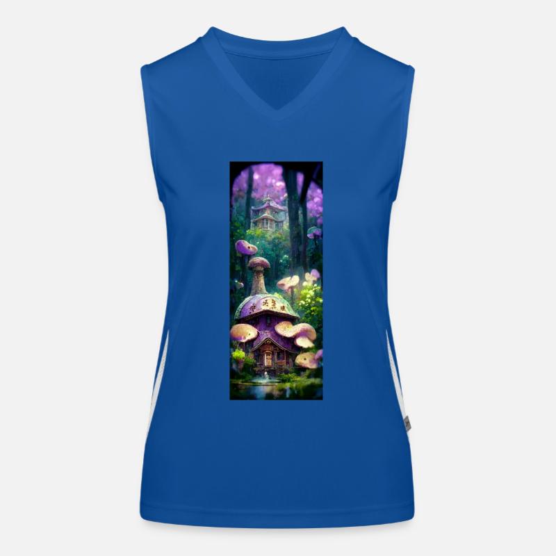 Forêt de champignons (champignons dans la forêt) Débardeur respirant contrasté Femme