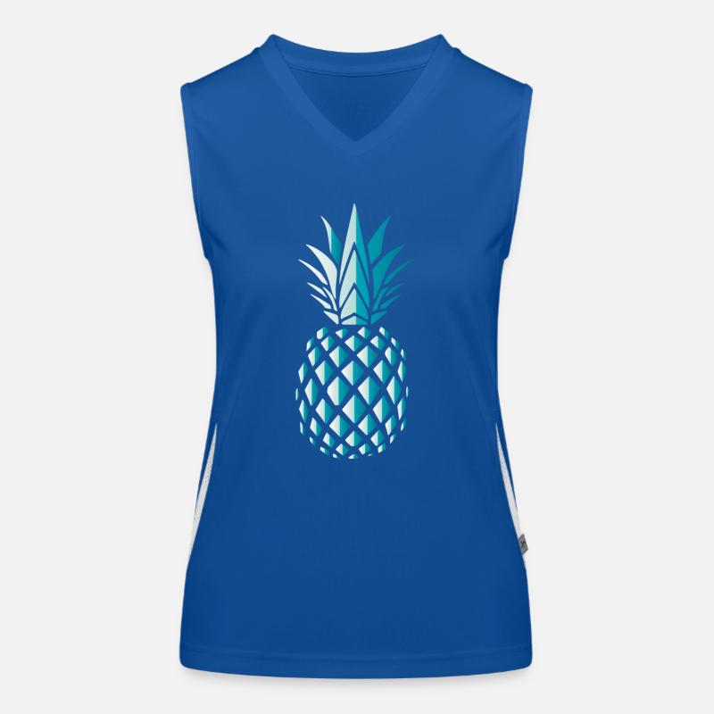 Ananas Funktionelles Kontrast-Tank Top für Frauen