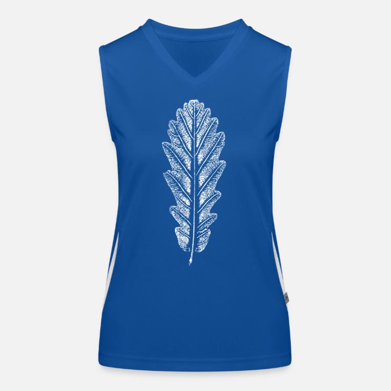 Feuille de chêne / Feuilles Empreinte: Débardeur respirant contrasté Femme
