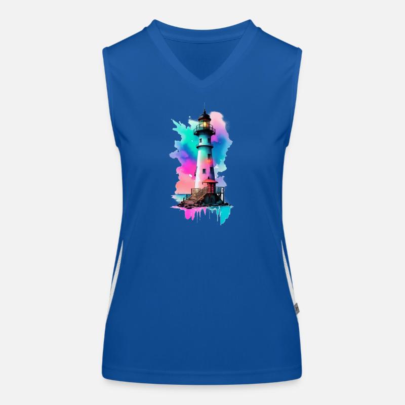 Leuchtturm Funktionelles Kontrast-Tank Top für Frauen
