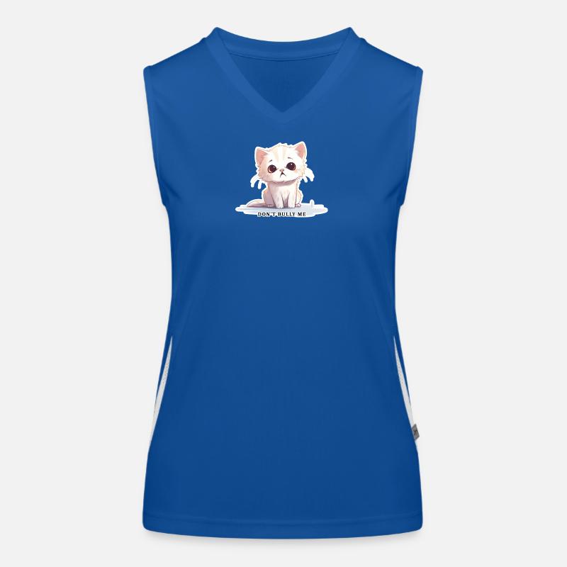 Don’t Bully Me – Süße Katze mit Botschaft Funktionelles Kontrast-Tank Top für Frauen