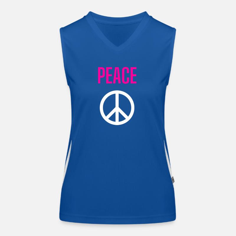 Peace - Standard - Front only Women's Functional Contrast Tank Top