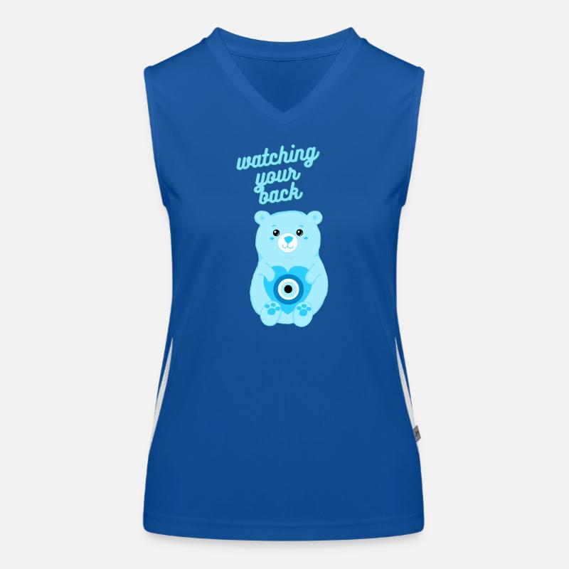 Evil Eye Protection Bear Women's Functional Contrast Tank Top